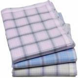 Swan 12 Stuks - Dames zakdoeken Check - 30 - Blauw