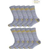 Gianvaglia - Korte Werk Sokken - Zwart - 10-paar - Badstof Zool