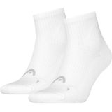 Head - Sport Quarter Sokken - Wit - 2-paar - Katoen - Sneldrogend