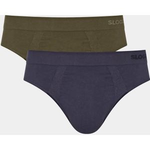 2-pak Midi/Brief heren slips - Go Smooth - naadloze Heren heup onderbroeken - Biologisch katoen  - Groen