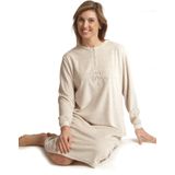 Cocodream - Our Story - Velours Nachthemd - Creme - 80% Katoen, 20% Polyester