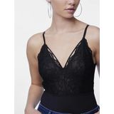 Pieces dames body kant - Lace top Nichelle  - Zwart