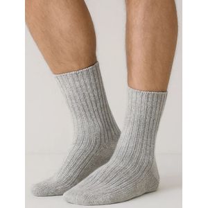 Angro Merino wollen sokken - Warme thermo sokken - stevige werksokken - Duurzame sokken die lang meegaan  - Grijs