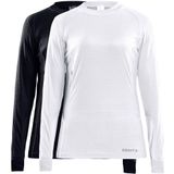 Craft 2-Pack Core - Thermoshirt L/M Dames - Ronde hals  - Wit