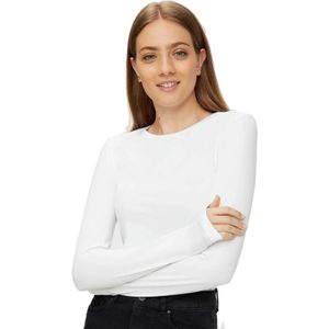 Pieces dames ondershirt lange mouw - Long Tee  - Wit