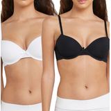 Dorina - 2-Pack - T-shirt BH's - Lila - Katoen