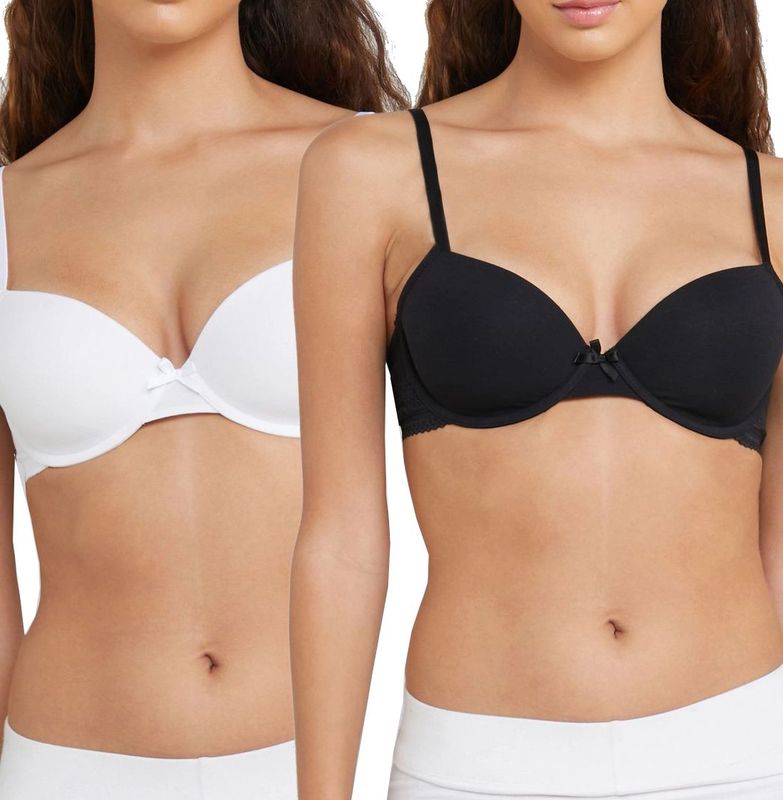 Dorina - 2-Pack - T-shirt BH's - Lila - Katoen