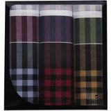 Swan Heren zakdoeken Ruit donker 3 stuks - 40 - Blauw