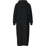 Pieces Hoodie Midi Dress - Loungewear Dress - Katoenen dik extra lang nachthemd  - Grijs