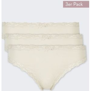 Nina von C 3-pack dames Jazzpant - Kant - 2.0  - Champagne