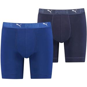 Puma 2-pack Heren boxershort lange pijpjes - Blauw