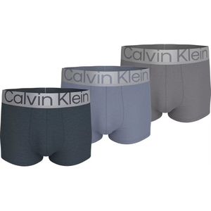 Calvin Klein 3-Pack Steel katoen - Boxers heren - Katoenen heren ondergoed  - Blauw