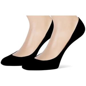 Teckel 2 paar - Sock Footies sokken - Kousenvoetjes  - Zwart