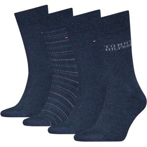 Tommy Hilfiger 4-paar sokken - Heren - Giftbox  - Blauw