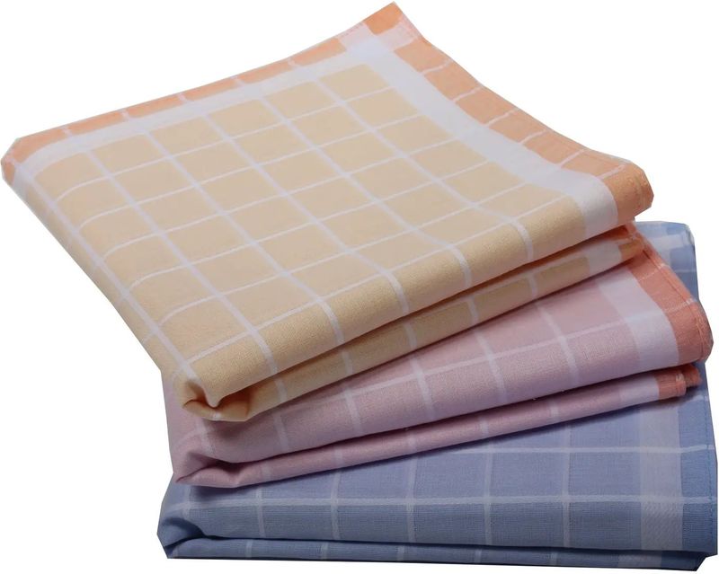 Swan 12 stuks Dames zakdoeken Ruit - DSZ2373 - Blauw