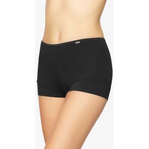 Avet 3844 dames boxershort microfiber - Dames polyamide hoge onderbroek - Badstof kruisje  - Zwart