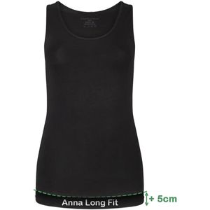 Bamboo Basics 2-pak Extra lange hemden dames - brede band - Anna  - Zwart