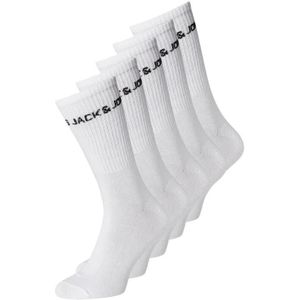 Jack & Jones 5-paar heren sport sokken katoen  - Wit
