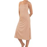Nina von C onderjurk extra lang 120CM - Viscose Antistatische neglige  - Huidkleur