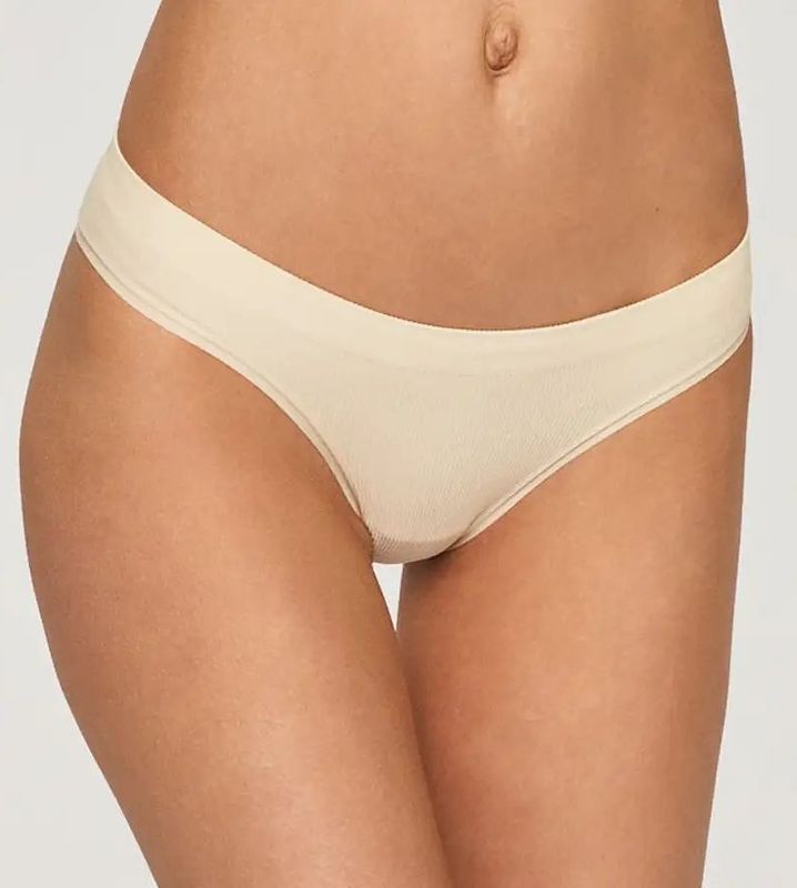 Pieces 2 Pack dames slips - Rib - S - Creme