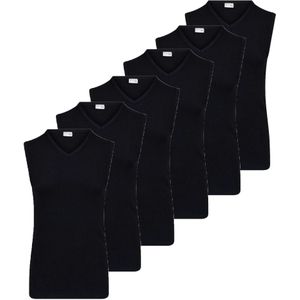 Beeren 6 stuks heren mouwloze shirts 100% katoen  - Zwart