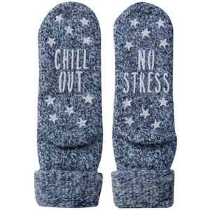 Homesocks Cold Days / Warm Socks met antislip  - Blauw