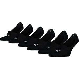 Puma 6-paar footies sokken - Lage sneaker sokken  - Zwart