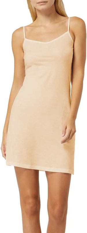 Gaubert - Bamboe Onderjurk - Beige - 90CM - Gladde Onderjurk Smalle Bandjes