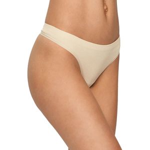 Pieces 2-Pack dames strings - Rib  - Creme