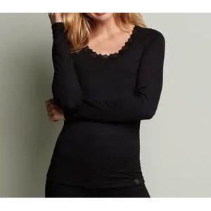 Ten Cate dames thermo shirt Lange mouw - Kant  - Zwart