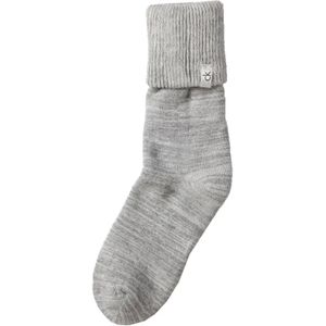 Calvin Klein Fluffy sokken met labeldetail - warme sokken Dames - Warme vicose sokken dames  - Grijs