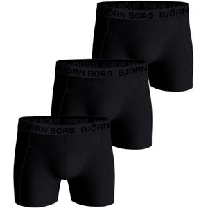 Bjorn Borg 3-pack heren boxershort - Dark Black  - Zwart