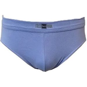13070 Underwear Freeman heren slip - Katoenen heren onderbroek - Tunnen elastiek - Zachte tailleband  - Blauw