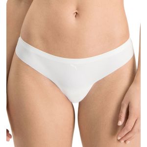 Puma 2-pack naadloze dames strings - Invisible - Seamless dames onderbroek microfiber  - Wit