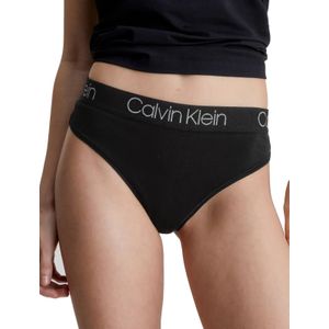 Calvin Klein Hoge string - High Waist Thong  - Zwart