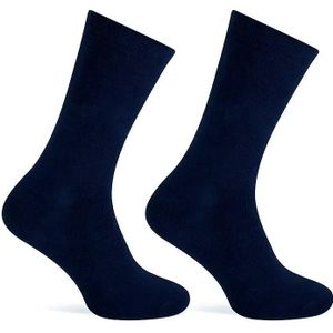 Teckel - Huissokken - Blauw - 2-paar - Geheel Badstof - Warme Winter Sokken