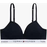 Tommy Hilfiger - Triangle BH - Blauw - Voorgevormd - Katoenen Bralette