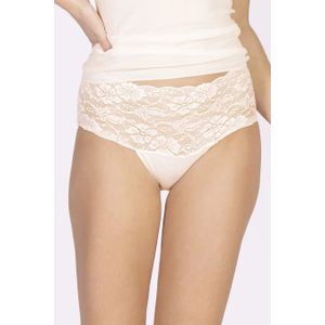 Nina von C - Dames Taille Slip - Wit - Biologisch Katoen - Kanten Onderbroek