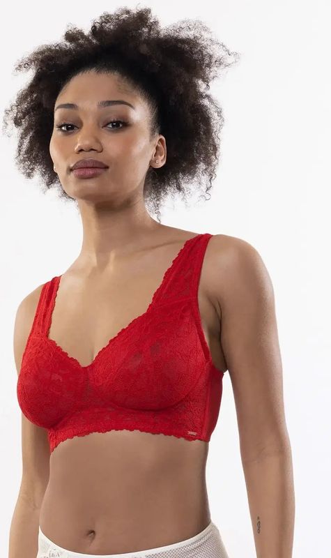 Dorina - Aina - Bralette - Rood - Zonder Beugel - Grote Maten
