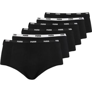 Puma 6-Pack dames mini boxershorts  - Zwart