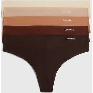 Calvin Klein 5-pack invisible strings dames - Naadloos