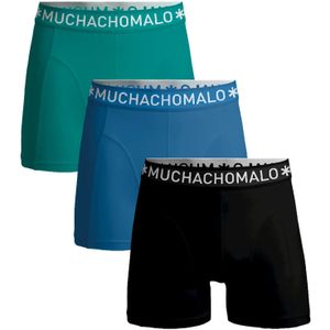 Muchachomalo 3-Pack Heren Boxershort - Solid  - Blauw