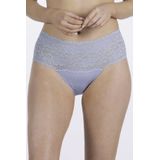 Kanten dames Taille Slip - Millefleurs - Luxe Hoge maxi slip met kant - Viscose & modal - 38 - Zwart