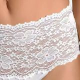 Kanten dames Taille Slip - Millefleurs - Luxe Hoge maxi slip met kant - Viscose & modal - 38 - Zwart