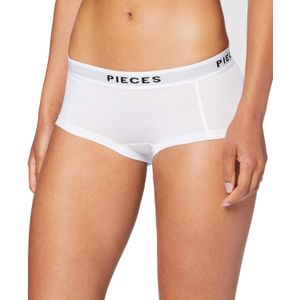 Pieces 4-Pack Dames shorts - Solid - XS - Wit.