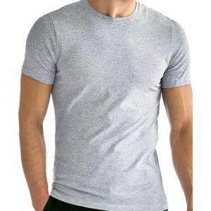 HL-tricot heren T-shirt korte mouw - 100% Katoen  - Grijs