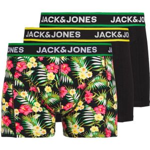 Jack & Jones heren boxershorts 3-Pack - Pink Flowers  - Zwart