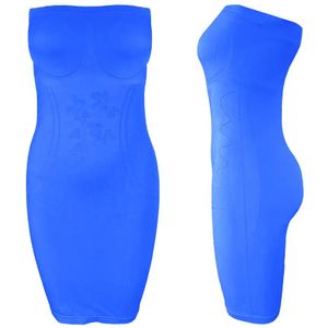 Fine Woman - Strapless Onderjurk - Naadloos - Anti Slip - Blauw
