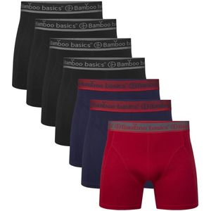 Bamboo Basics 7-pak heren boxers - Rico - Rood/Blauw/Zwart
