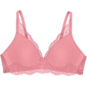 TRIUMPH BH Amourette Charm TP - Zonder Beugel Roze - Kanten beugelloze bh voorgevormd  - Peach